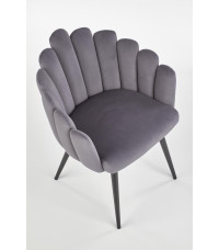 K410 krzesło popielaty velvet (1p1szt)