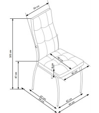 K416 krzesło granatowy velvet (1p4szt)