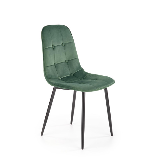 K417 krzesło ciemny zielony velvet (1p4szt)