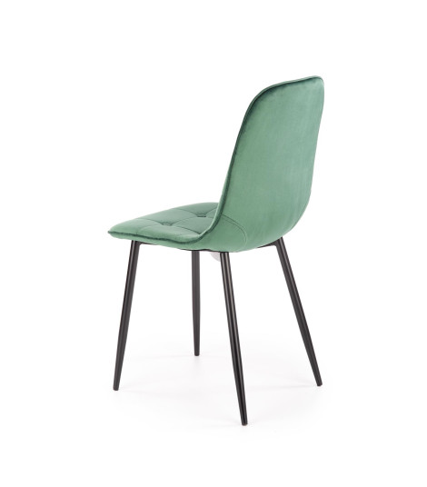 K417 krzesło ciemny zielony velvet (1p4szt)