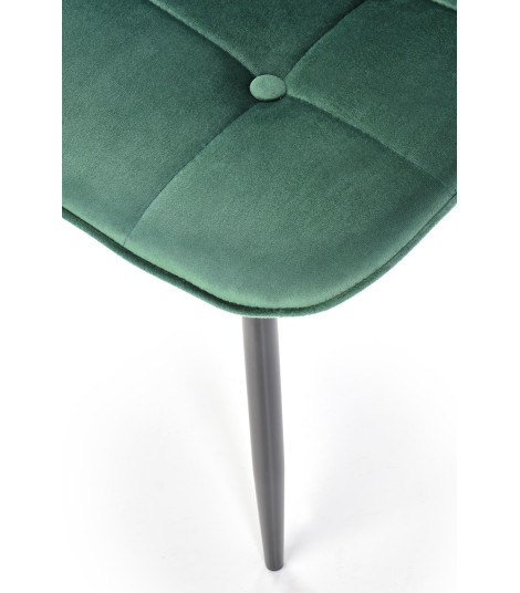 K417 krzesło ciemny zielony velvet (1p4szt)