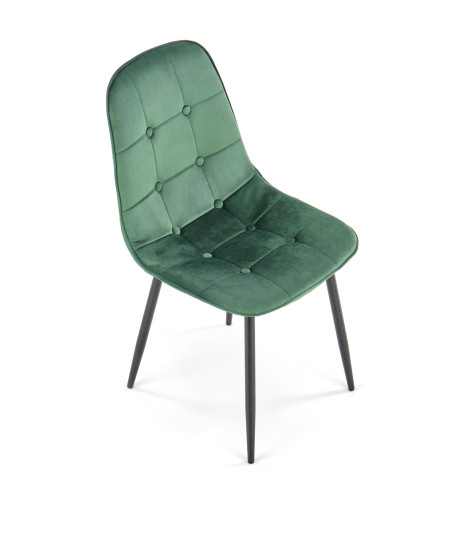 K417 krzesło ciemny zielony velvet (1p4szt)