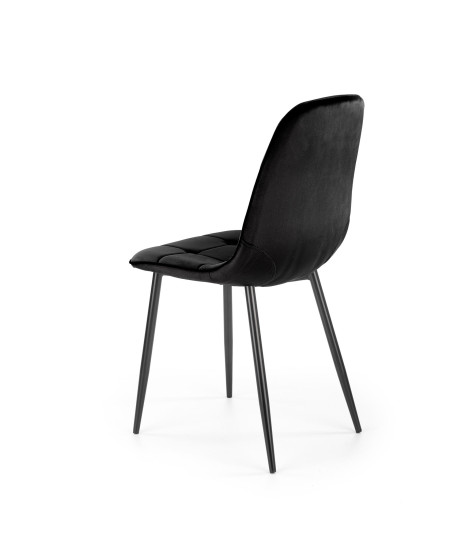 K417 krzesło czarny velvet (1p4szt)
