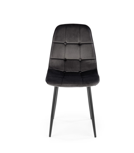 K417 krzesło czarny velvet (1p4szt)