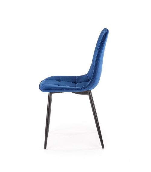 K417 krzesło granatowy velvet (1p4szt)