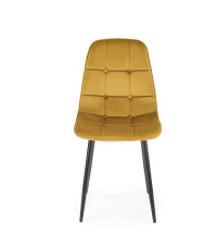 K417 krzesło musztardowy velvet (1p4szt)