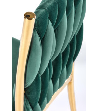 K436 krzesło ciemny zielony/złoty (1p2szt)