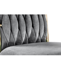 K436 krzesło popielaty/złoty (1p2szt)