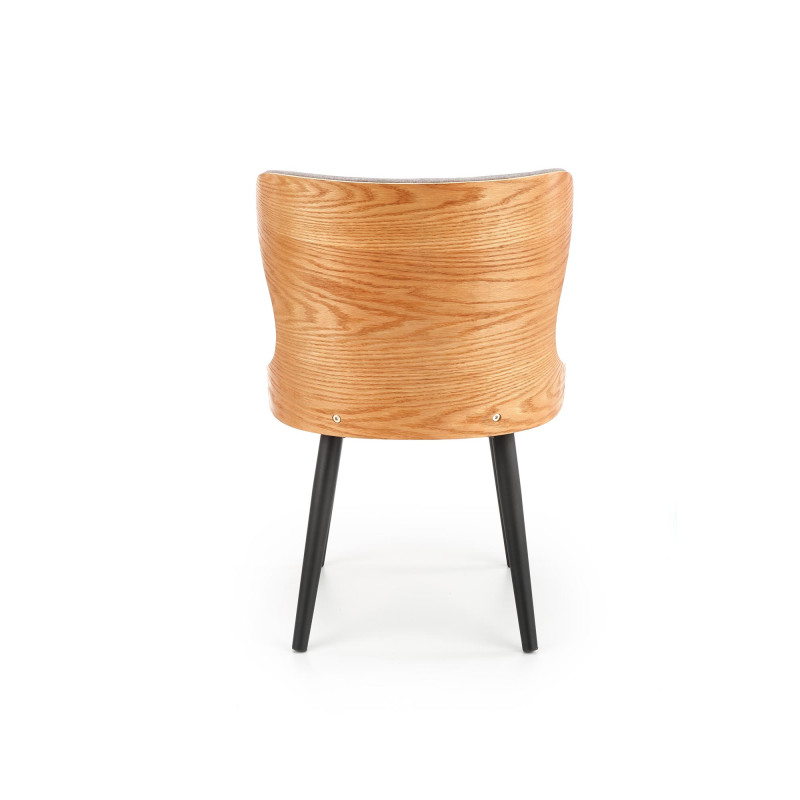 K452 krzesło popielaty/dąb naturalny (2p2szt)