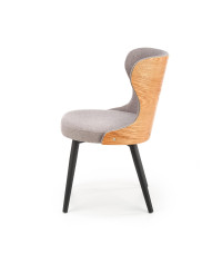 K452 krzesło popielaty/dąb naturalny (2p2szt)