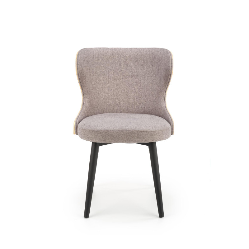 K452 krzesło popielaty/dąb naturalny (2p2szt)