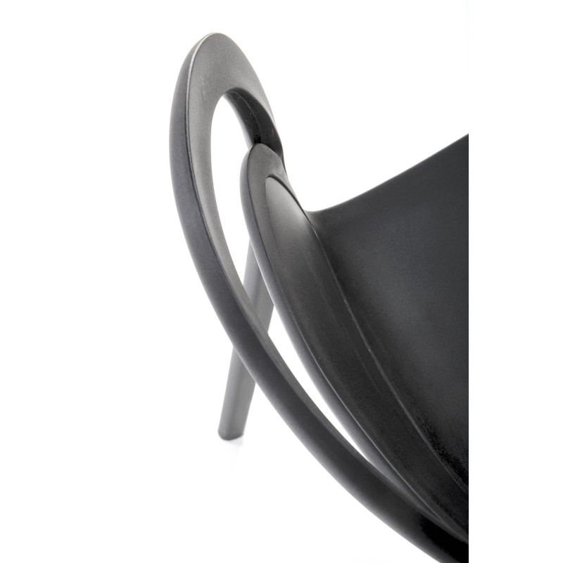 K490 krzesło plastik czarny(1p4szt)