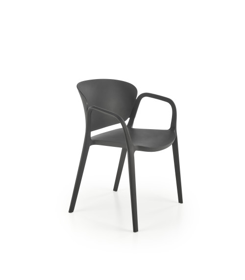 K491 krzesło plastik czarny (1p4szt)