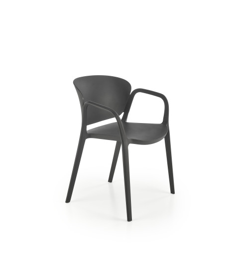 K491 krzesło plastik czarny (1p4szt)