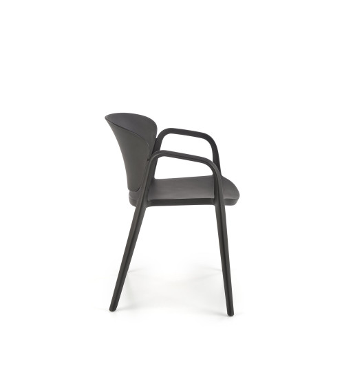 K491 krzesło plastik czarny (1p4szt)