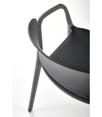 K491 krzesło plastik czarny (1p4szt)