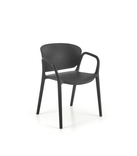 K491 krzesło plastik czarny (1p4szt)