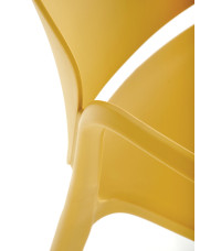 K491 krzesło plastik musztardowy (1p4szt)