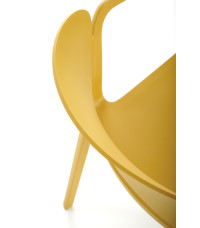 K491 krzesło plastik musztardowy (1p4szt)