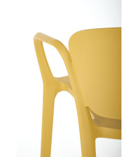 K491 krzesło plastik musztardowy (1p4szt)