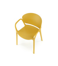 K491 krzesło plastik musztardowy (1p4szt)