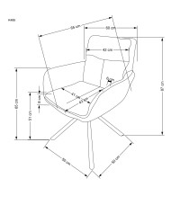 K495 krzesło musztardowe (1p2szt)