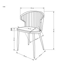 K496 krzesło musztardowy (1p2szt)