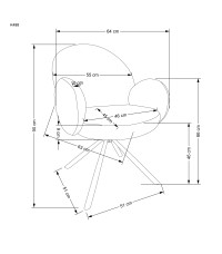 K498 krzesło cappuccino (1p2szt)