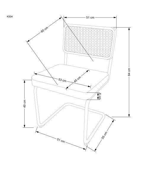 K504 krzesło popielaty / czarny (1p2szt)