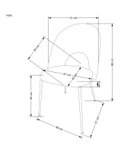 K505 krzesło wielobarwny (1p4szt)