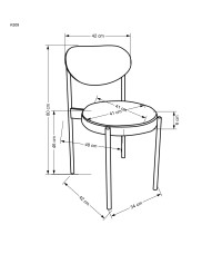 K509 krzesło popielaty (1p4szt)