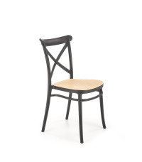 K512 krzesło czarny / brązowy (1p4szt)