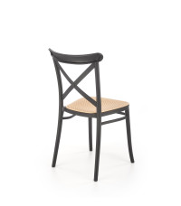 K512 krzesło czarny / brązowy (1p4szt)