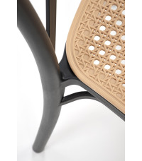 K512 krzesło czarny / brązowy (1p4szt)