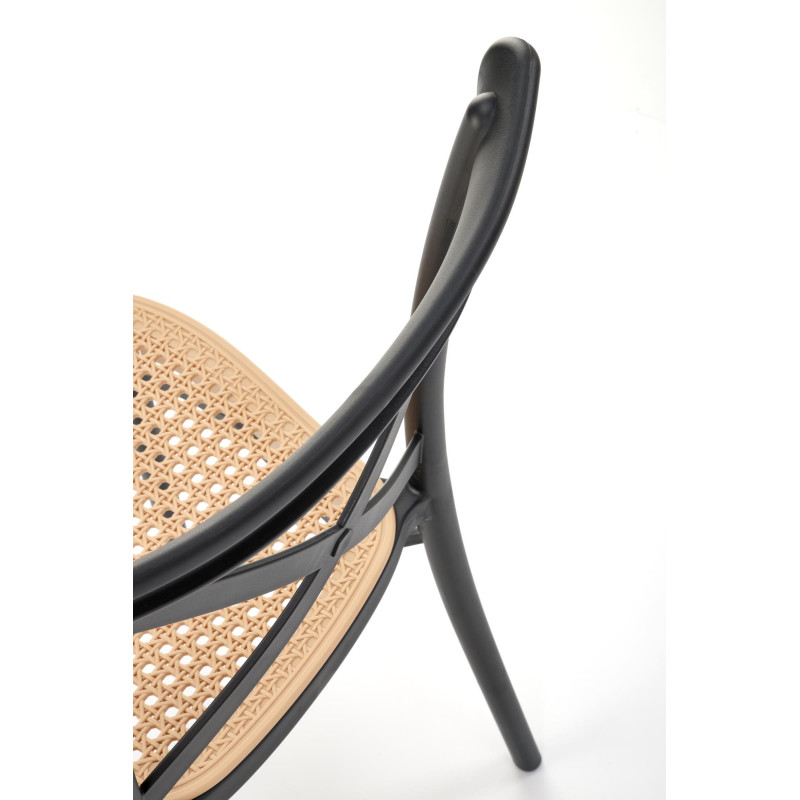 K512 krzesło czarny / brązowy (1p4szt)