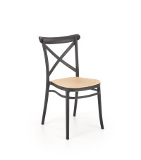 K512 krzesło czarny / brązowy (1p4szt)