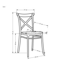 K512 krzesło czarny / brązowy (1p4szt)