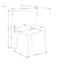 K518 krzesło, kremowy (1p2szt) K518 krzesło, kremowy (1p2szt)