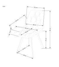 K519 krzesło popielaty (1p2szt) K519 krzesło popielaty (1p2szt)