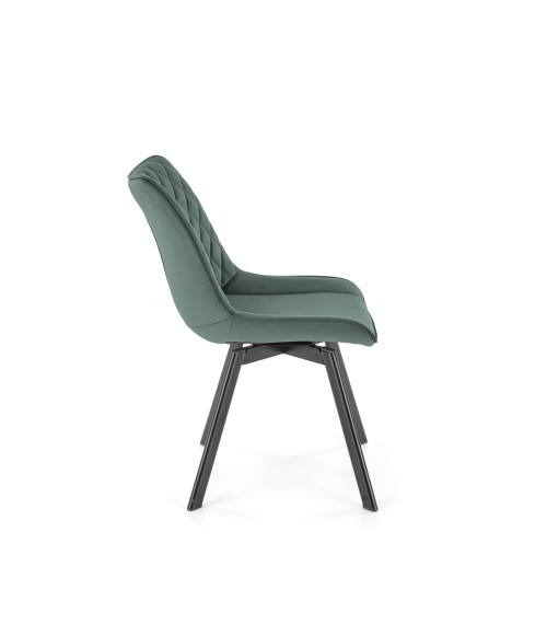 K520 krzesło nogi - czarne, siedzisko - ciemny zielony (1p2szt)