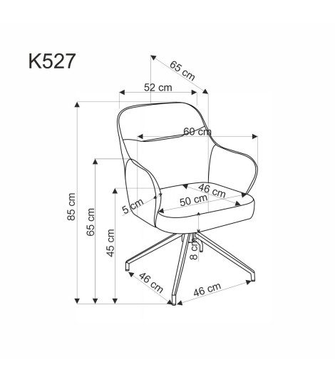 K527 krzesło brązowy / beżowy (1p2szt)
