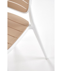 K529 krzesło biały / naturalny (1p4szt)