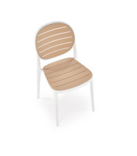 K529 krzesło biały / naturalny (1p4szt)
