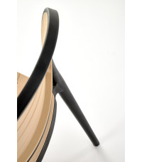 K529 krzesło czarny / naturalny (1p4szt)