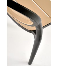 K529 krzesło czarny / naturalny (1p4szt)