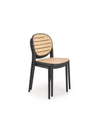 K529 krzesło czarny / naturalny (1p4szt)