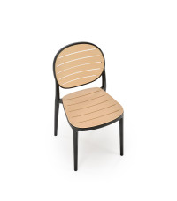 K529 krzesło czarny / naturalny (1p4szt)