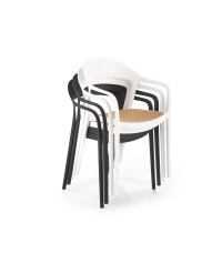 K530 krzesło czarny / naturalny (1p4szt)