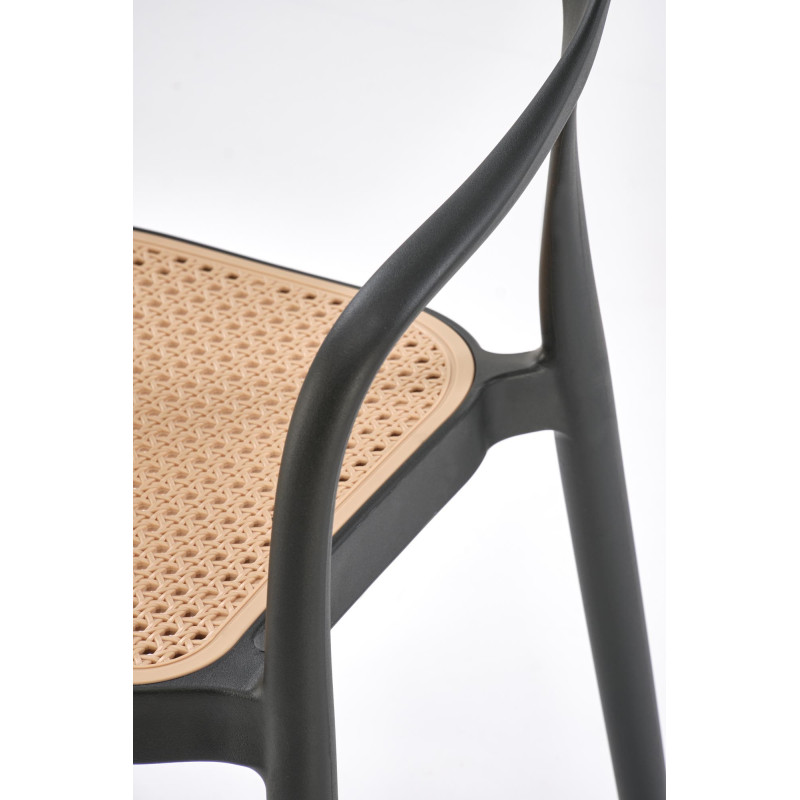 K530 krzesło czarny / naturalny (1p4szt)