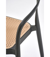 K530 krzesło czarny / naturalny (1p4szt)